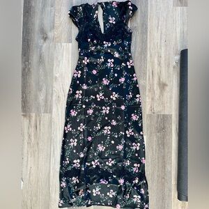 Free People Black Floral Maxi Dress